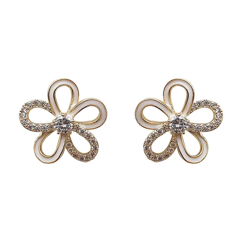 

cute flower stud earrings for women korean fashion Geometric earings pendientes jewelry boucle oreille femme kolczyki earring