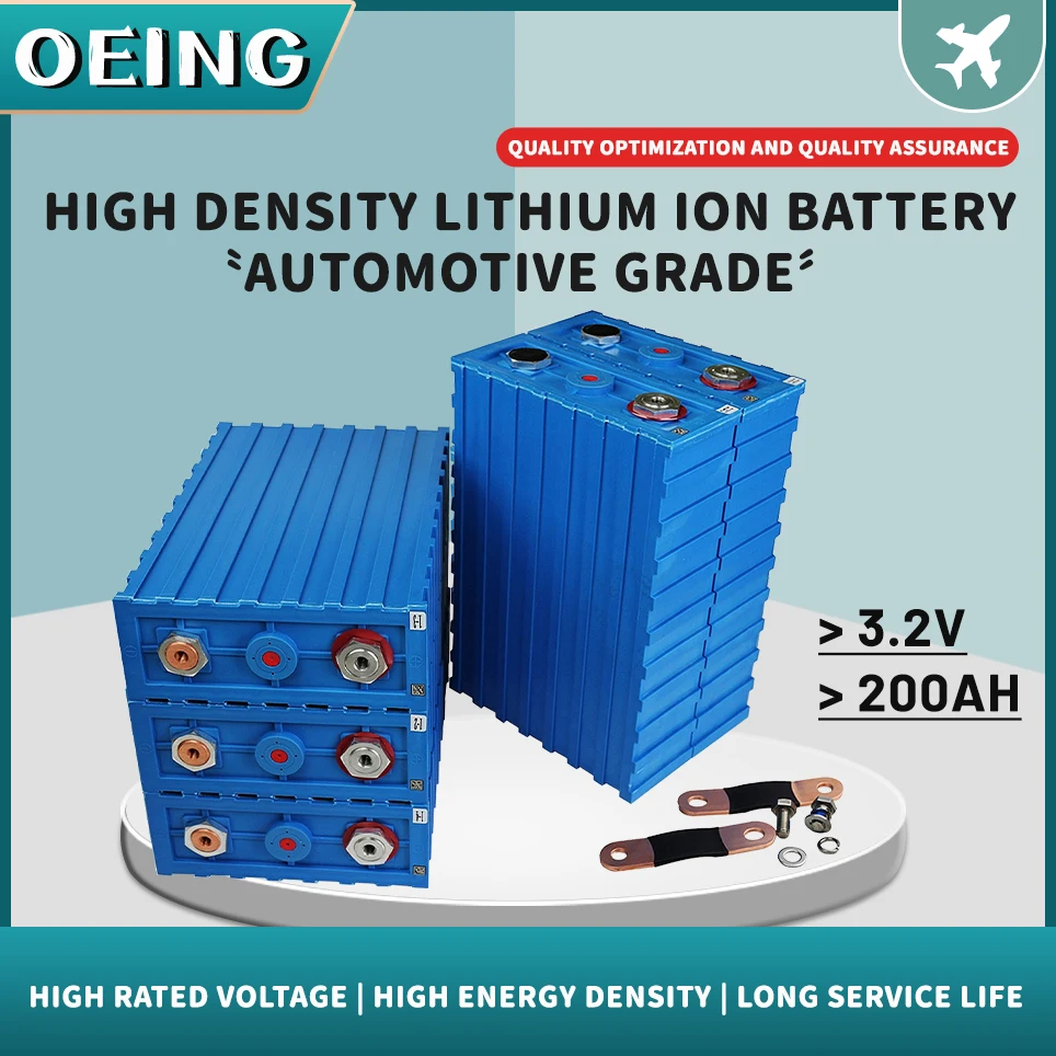 

NEW 32PCS Lifepo4 200Ah Recargable Battery Pack 3.2V Grade A Lithium Iron Phosphate Solar Cells Energy Storage EU US TAX FREE