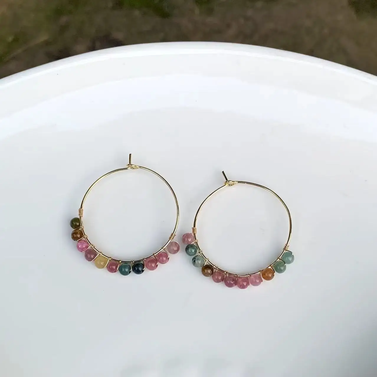 

Natural Tourmaline Earrings For Women Jewelry Gift 100% Genuine Gemstone