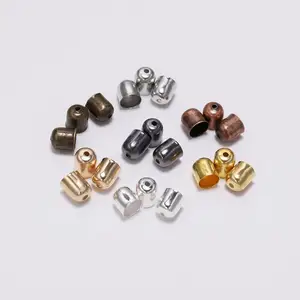 Заглушки для бусин, кожаные шнуры, застежки, концевые заглушки с кисточками для изготовления ювелирных изделий, фурнитура для ювелирных изделий ручной работы, 50-100 шт.