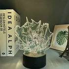 Игра Genshin ударная фигурка Xiao 3d светодиодный ночсветильник лампа Акриловая Светодиодная лампа аниме Genshin Impac Xiao светильник