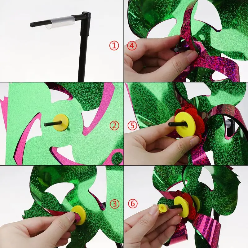 2 шт./компл. ветра счетчик блестящие светящиеся ветряная мельница Красочные