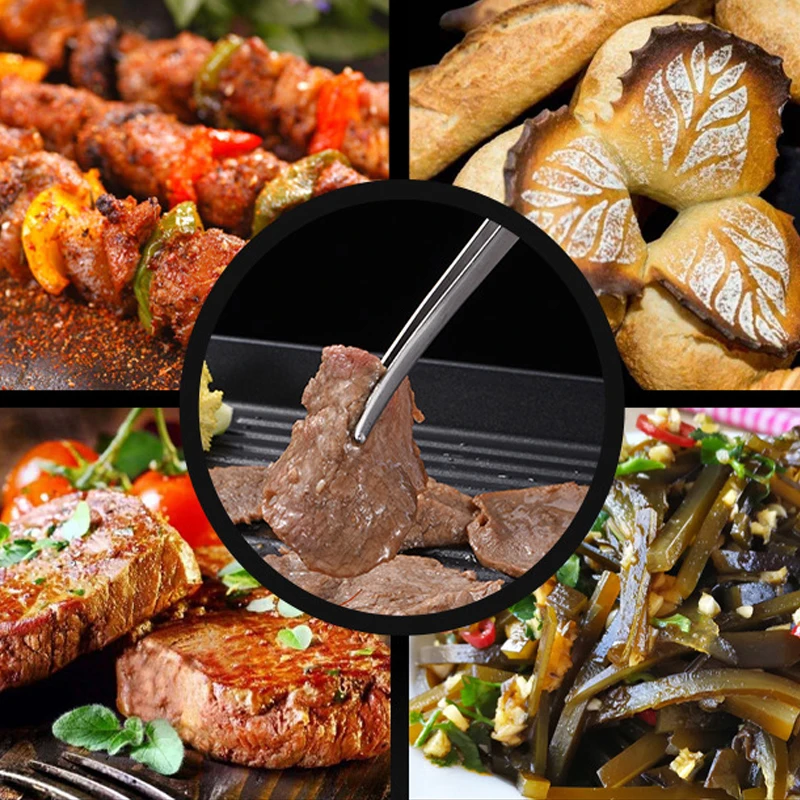 Щипцы для еды барбекю корейские зажимы гриль из нержавеющей стали щипцы готовки
