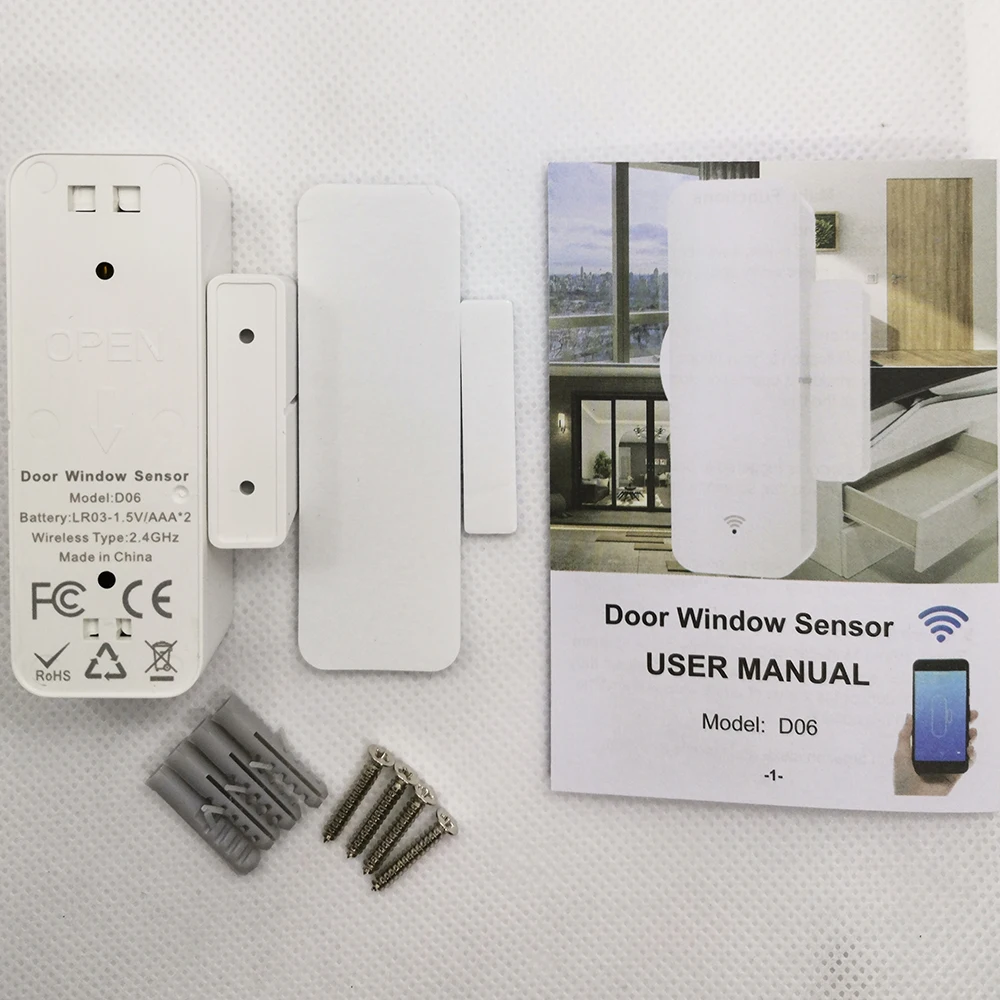 Tuya Smart WiFi датчик для двери дверь открытой/закрытый детекторы совместим с Alexa Google