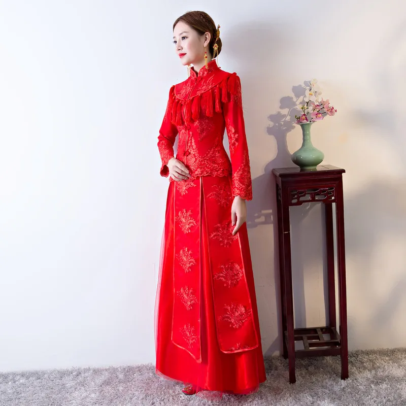 Акция для подружки невесты ТРАПЕЦИЕВИДНОЕ ПЛАТЬЕ тост Cheongsam 2020 новое осеннее