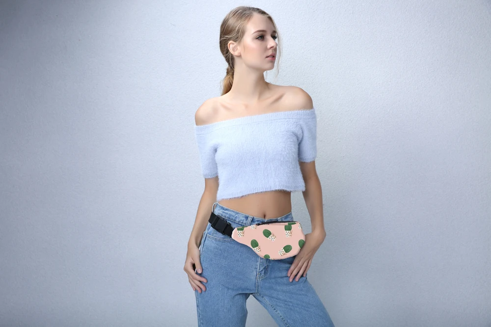 Deanfun 3D печатные кактус поясные сумки розовый Фанни Хип Бум сумки для женщин на открытом воздухе путешествия YB25