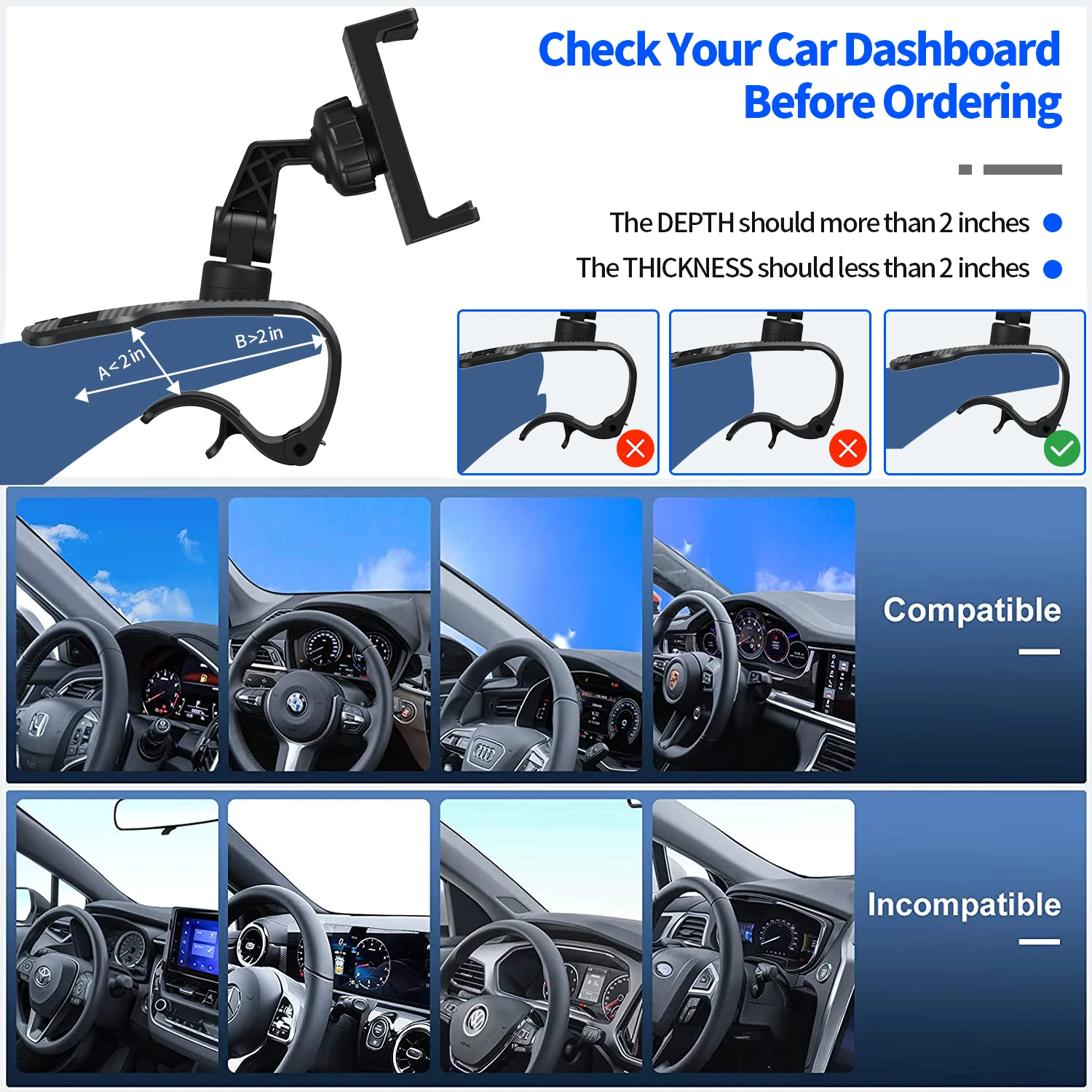 universal car holder for phone dashboard clip mount mobile cell stand smartphone gps support for iphone 12 11 xs x xr xiaomi free global shipping