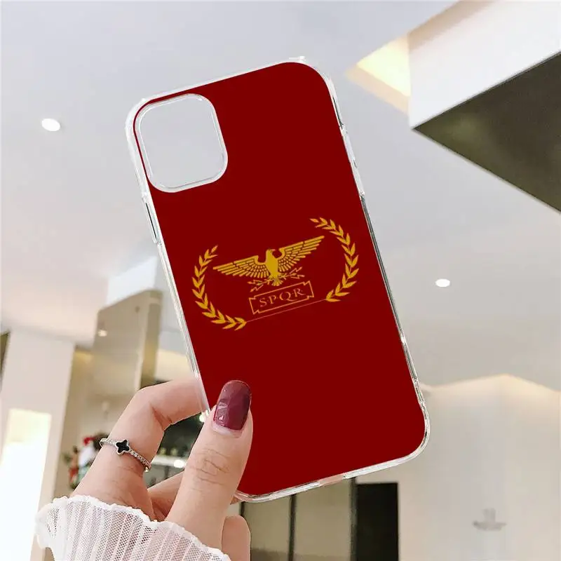 

SPQR Roman Imperial legion Phone Case For iphone 12 11 8 7 6s 6 5 5s 5c se plus mini x xs xr pro max Transparent soft