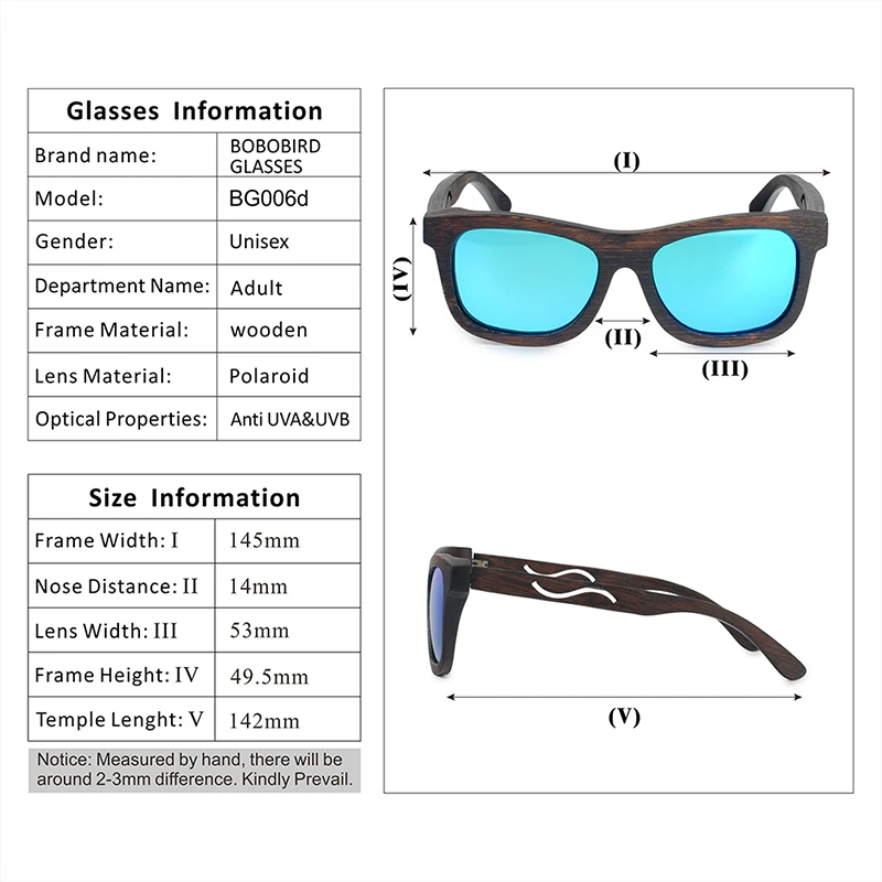 Деревянные солнцезащитные очки BOBO BIRD для женщин и мужчин поляризованные линзы с