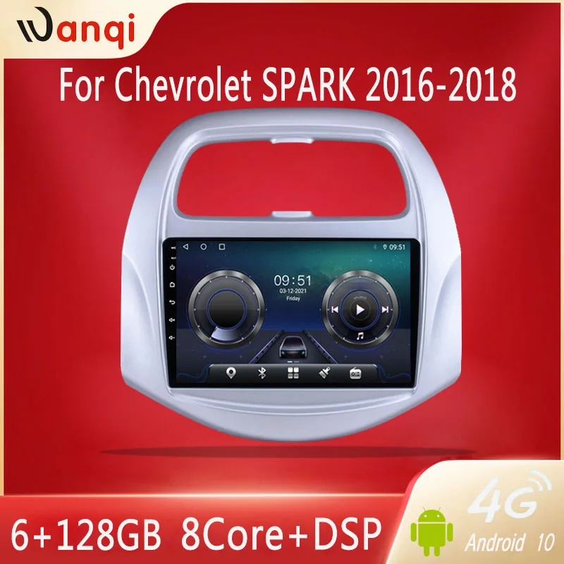 

Wanqi 9-inch 8core 6G+128G Android 10.0 multimedia player radio video stereo GPS navigation system for Chevrolet Spark 2016-2018