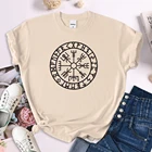 Футболка женская с принтом легенд викингов, повседневный Мягкий Топ оверсайз в стиле Харадзюку, ТВ-сериал, с коротким рукавом