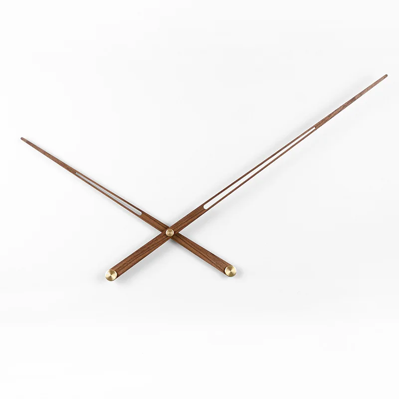 Spanish Wall Clock Black Walnut Solid Wood Brass Big Torque Pointer Diy Minimalist Living Room Creative Light Luxury Style | Дом и сад