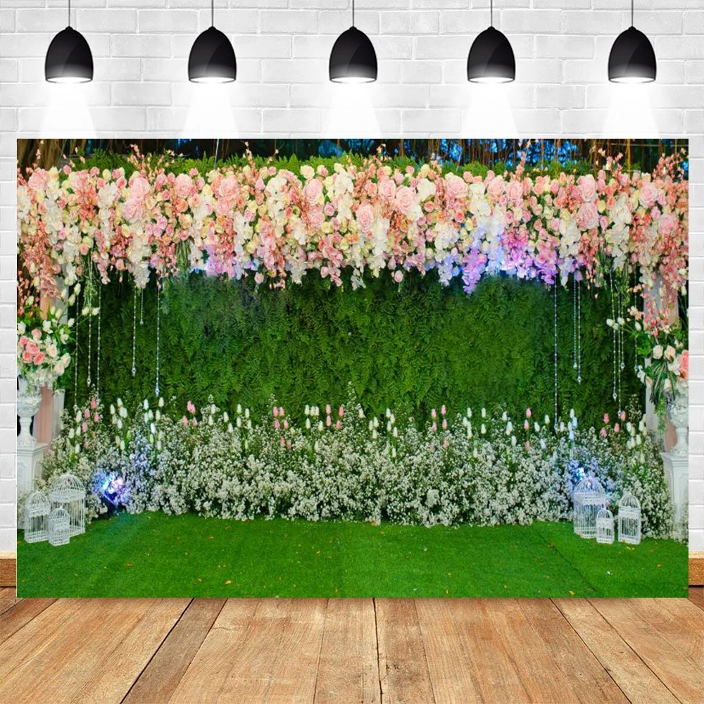 

Фон для свадебной фотосъемки Nitree, цветочный венок, цветочный фон для фотосъемки на день рождения, фотостудия, зона для фотосъемки