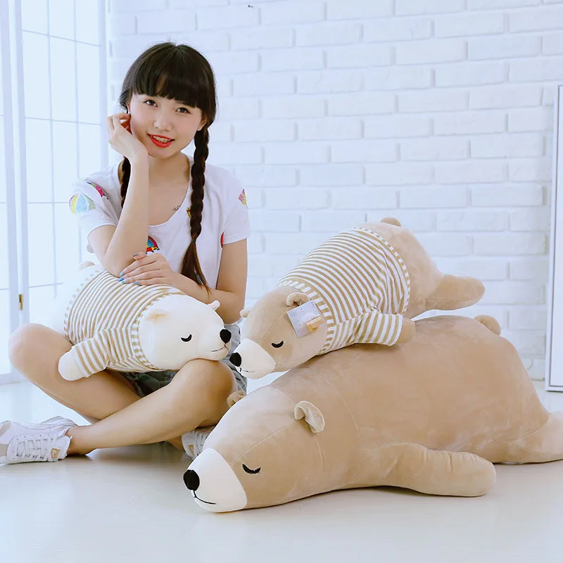 35/50 см полярный медведь коричневая/белая мультяшная кукла плюшевая игрушка