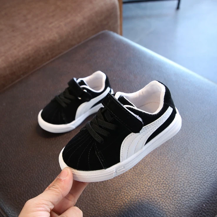 

Children's sports shoes 2019 new Korean girl Soft bottom casual shoes boys fashion running shoes baby toddler peas shoes