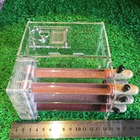 diy acrylic glass ant farm with feeding area ant nest ants house factory workshop insect 6 test tubes pet anthill 1514 58 5cm