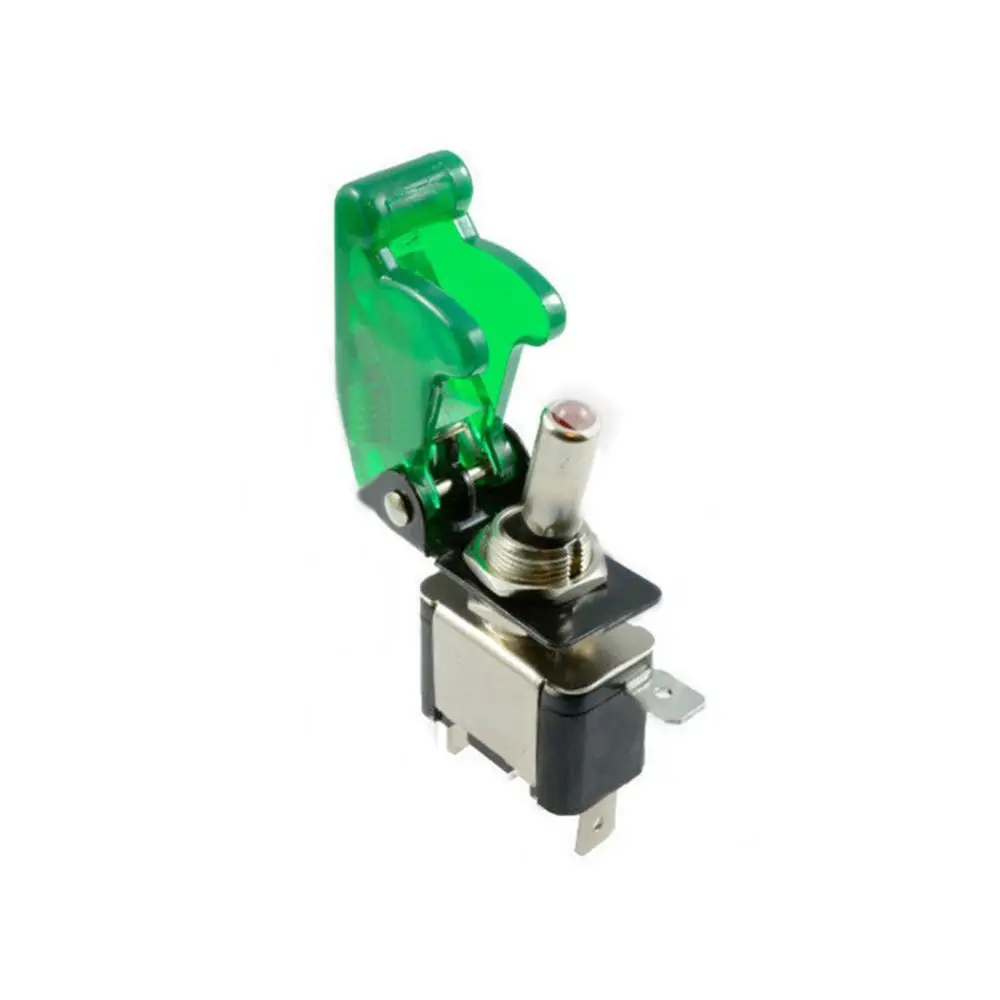 

12V 20A Car Dash Toggle SPST ON-OFF Illuminated LED Flip Up Cover Flick Switch 1500VAC/Minute