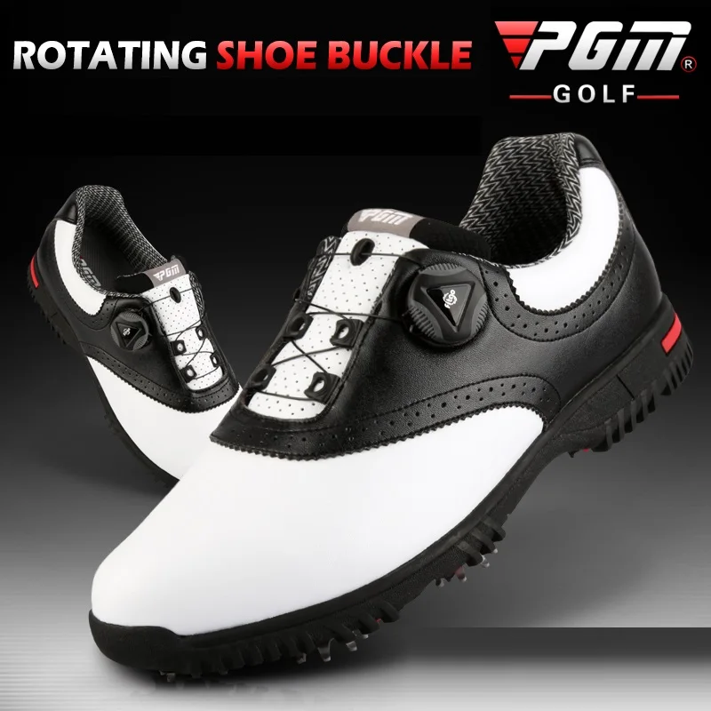 PGM Men Golf Shoes Waterproof Quick Lacing Sports Shoes Rotating Buckles Anti-slip Sneakers Multifunctional Golf Trainers
