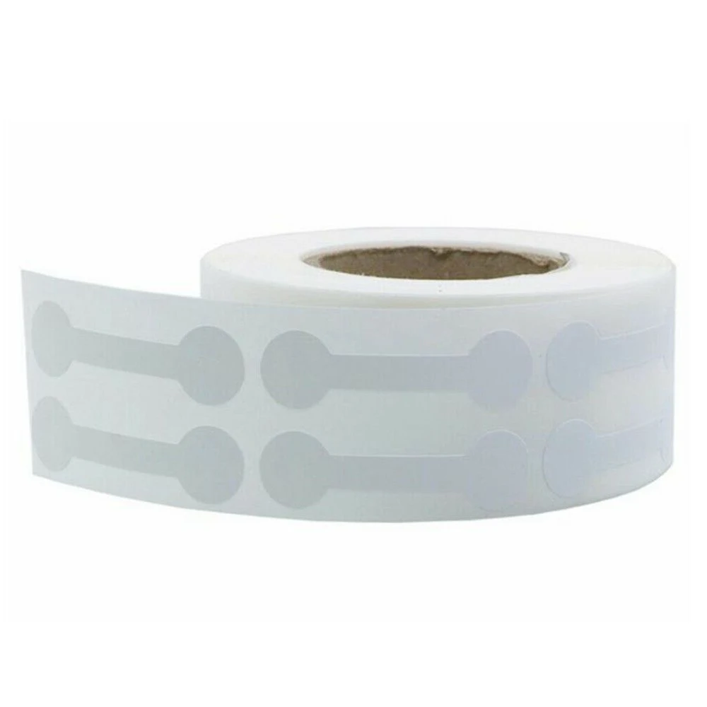 Круглые белые этикетки для бижутерии самоклеящиеся бирки гантелей ожерелий