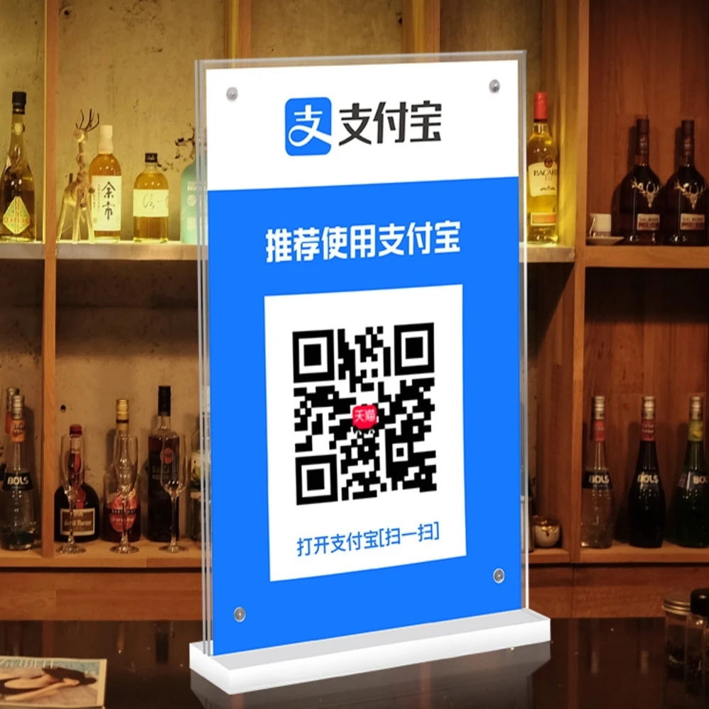 

2pcs A6 Clear Tshape Acrylic Menu List Card Display Stand 150*100mm Double-sided Price Tag Desktop Sign Frame Photo Holder