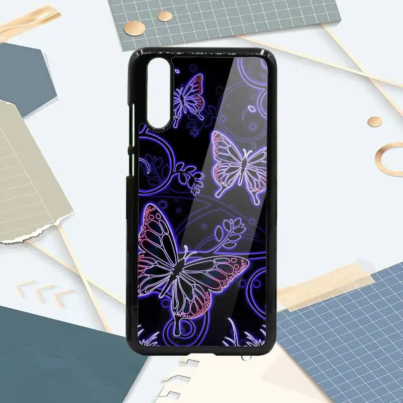 

Cute cartoon animal butterfly patttern Phone Cases PC For Samsung galaxy S note 8 9 20 10 e lite2019 plus pro ultra