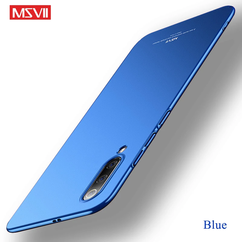 Mi 9 чехол MSVII матовый чехол для Xiaomi mi 9 SE mi 8 Pro Чехол Xio mi CC9 Pro Чехол-держатель с кольцом для Xiaomi mi 9T mi 8 9 Lite чехол s - Цвет: Simple blue