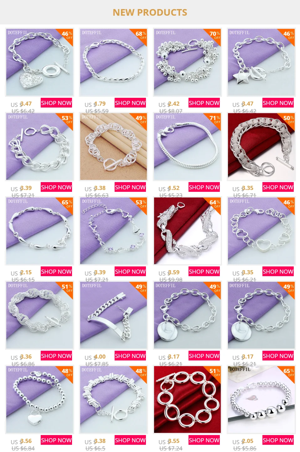 New Trendy Geometry 925 Silver Col Bracelets For Women Wedding Party Jewelry Simple Fashion Girl Lady Bracelet Christmas Jewelry