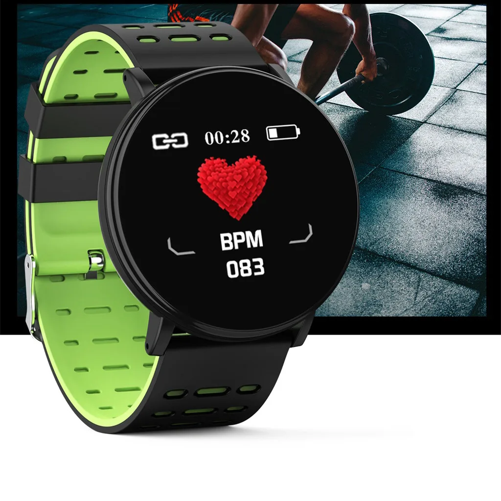 Модные спортивные smart watch 119 плюс Watch сердечного ритма умный браслет с высокой