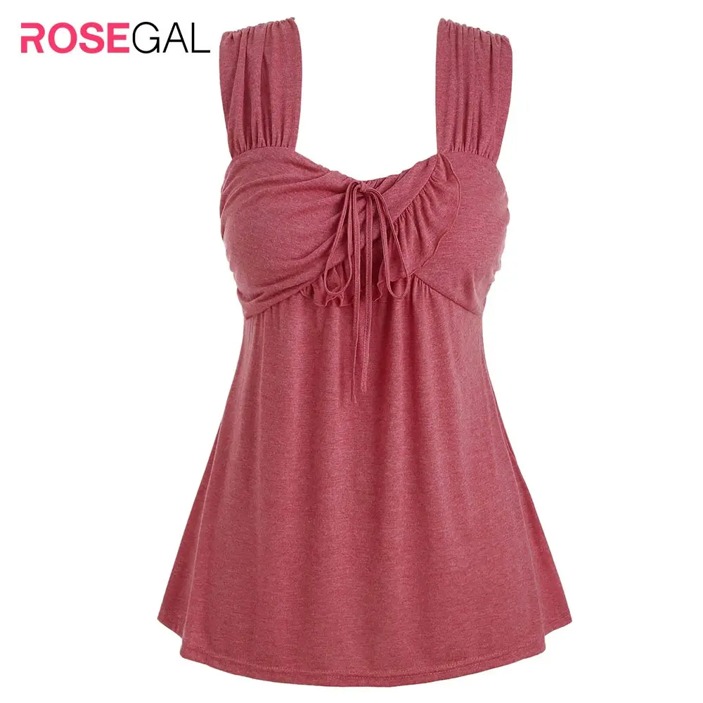 ROSEGAL размера плюс галстуком-бабочкой из фактурной майка с рюшами Для женщин топ