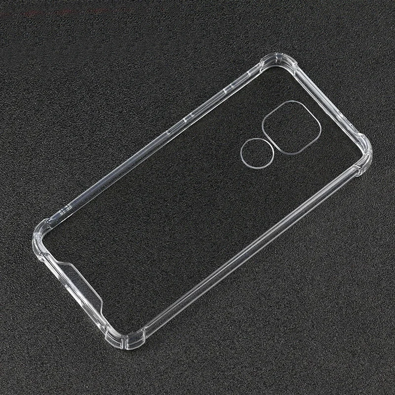 

50PCS/LOT,Shockproof Clear Transparent PC Back TPU Bumper Scratch Protection Case for Motorola Moto G9 Play,free shipping by DHL