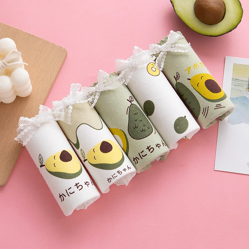 5 шт./лот женские трусы хлопковое нижнее белье студенческие женское сексуальное