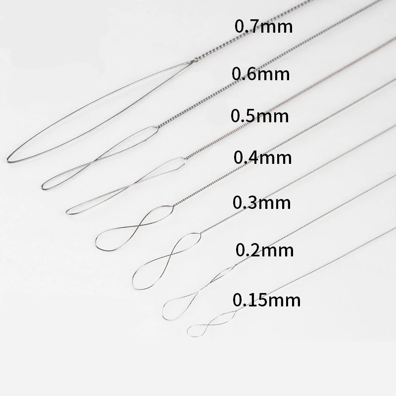 2Pcs/Lot Stainless Steel Big Eye Beading Needles Easy Thread String Cord Pins For Beads and Pearls DIY Jewellry Making Tools