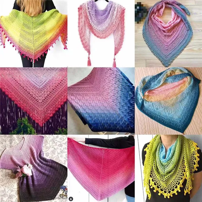 4 пряди удобной мериносовой шерсти пряжа для торта сегмент окрашенная ручной