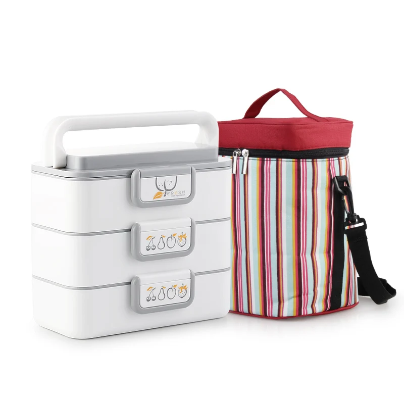 3 Layer Gray-Bag Для детей 1, 2, 3, 4, Слои микроволновая печь коробка японских Стиль бенто ланч бокс белый стильная футболка с изображением персонажей видеоигр девочки; Дети взрослых большой Ланчбокс школы обед контейнеры - Цвет: 3 Layer Gray-Bag
