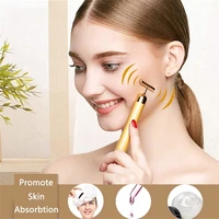 24k gold face lift bar roller vibration slimming massager facial stick facial beauty skin care t shaped vibrating tool