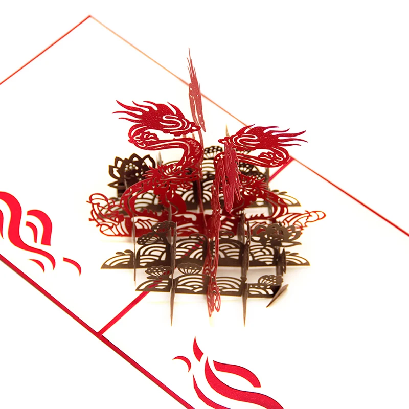 DIY ручной работы 3D трехмерный китайский стиль четыре направления Dragon Paper
