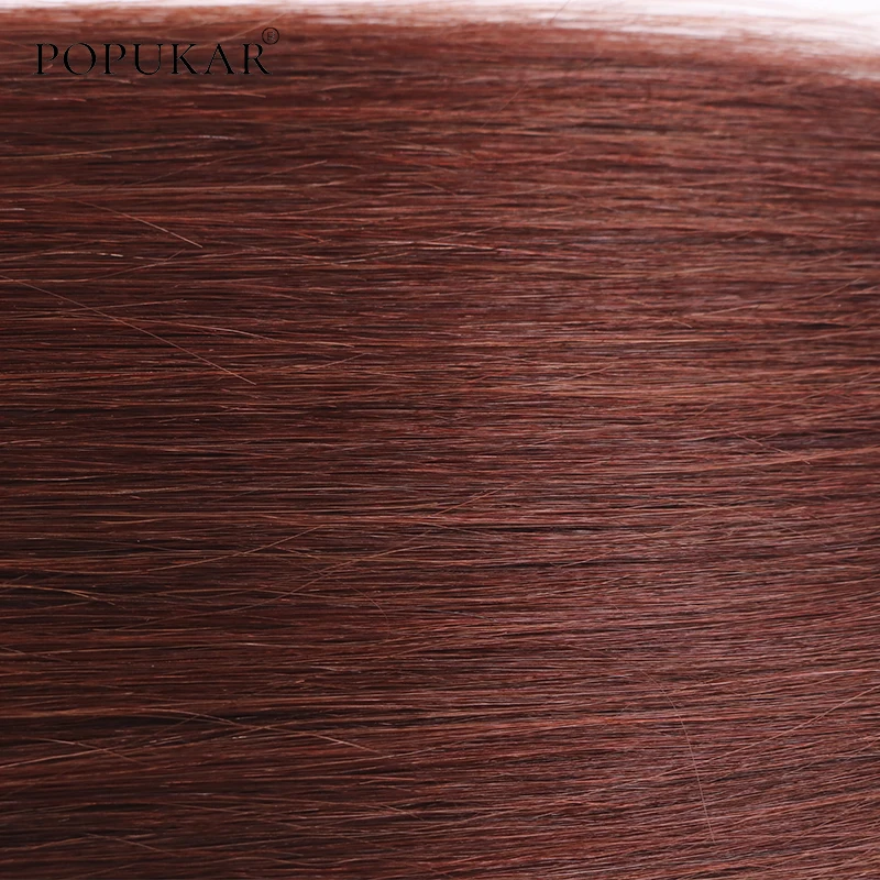 Популярные винно-красные качественные натуральные человеческие волосы с