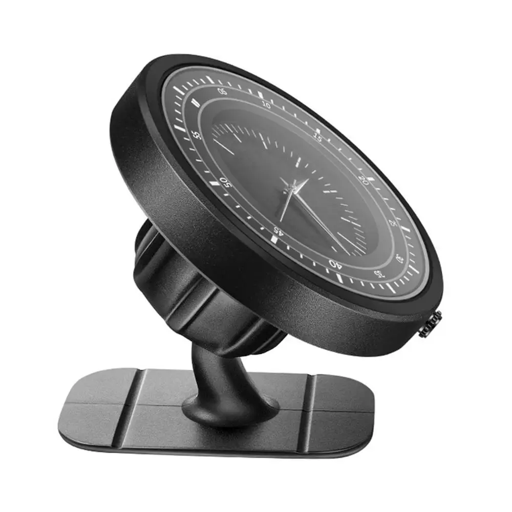 

Creative Car Air Outlet Instrument Panel Universal Clock Strong Magnet Suction Car Navigation Mobile Phone Bracket Supplies