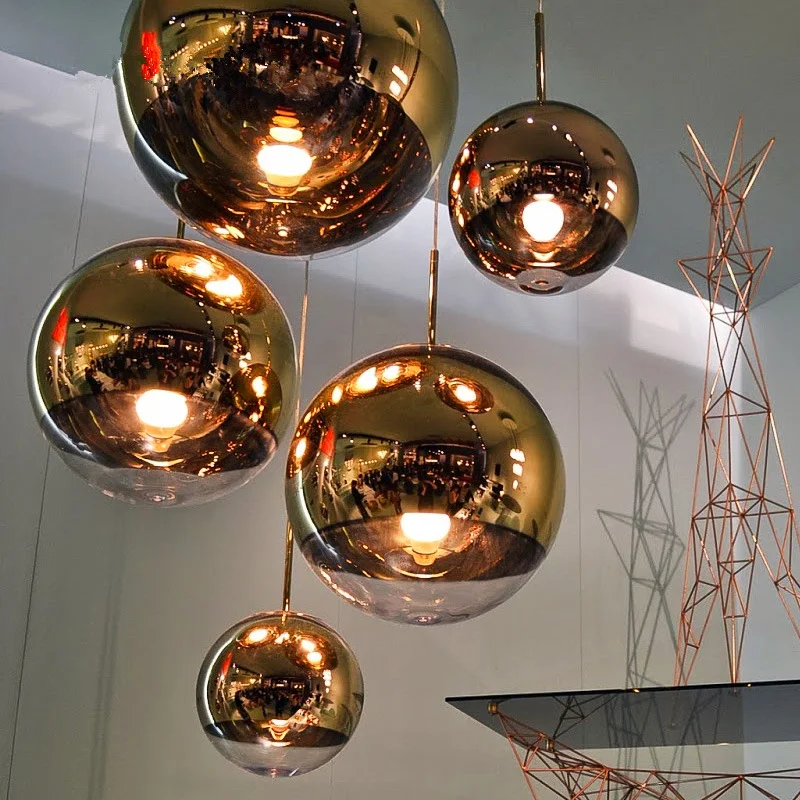 

Подвесной светильник E27 в стиле индастриал, прозрачный стеклянный светильник в форме глобуса, современный кухонный подвесной светильник в ...