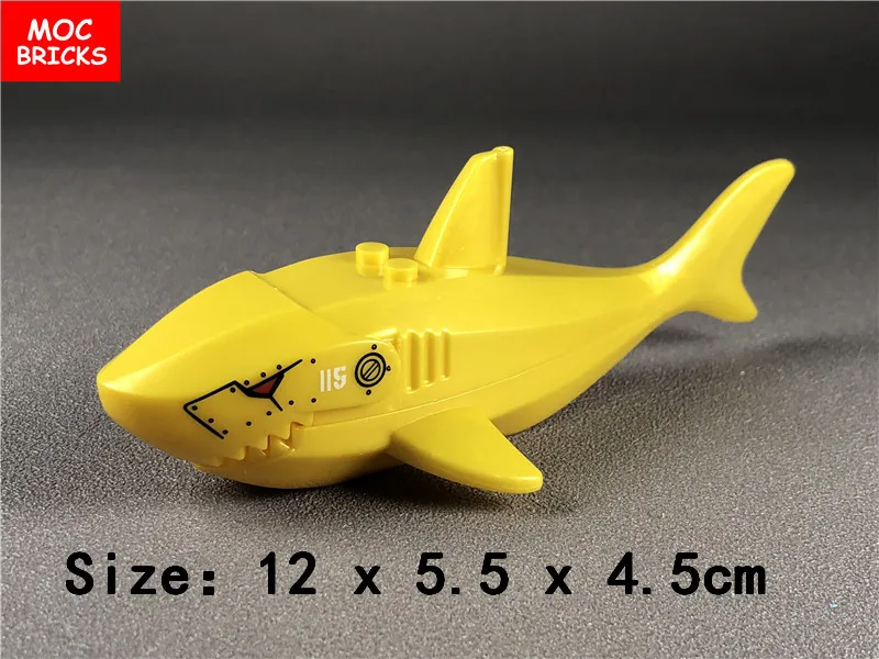 Конструктор MOC JM016 JM017 сделай сам 2 шт./лот новые фигурки животных большая акула