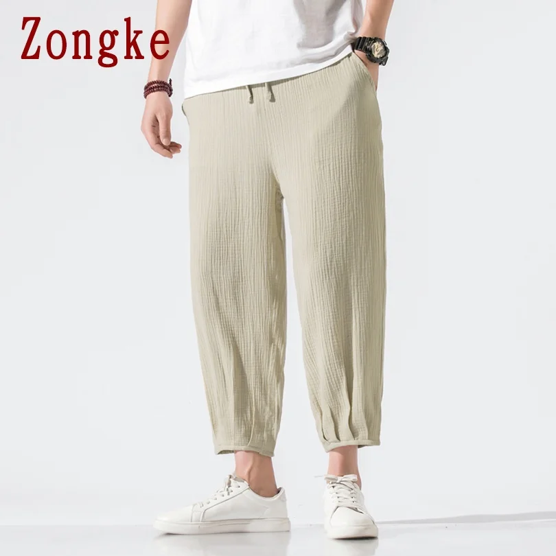 

Zongke Casual Men's Pants Harajuku Men Clothing Chinese Style Sweatpants Men Japanese Streetwear Trousers M-5XL 2021
