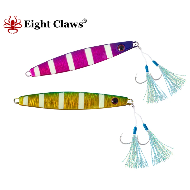 

EIGHT CLAWS 14g 21g 28g 40g Metal Jig Fishing Lure Bait Holographic Saltwater Lead Wobbler Articulos De Pesca Isca Swimbait