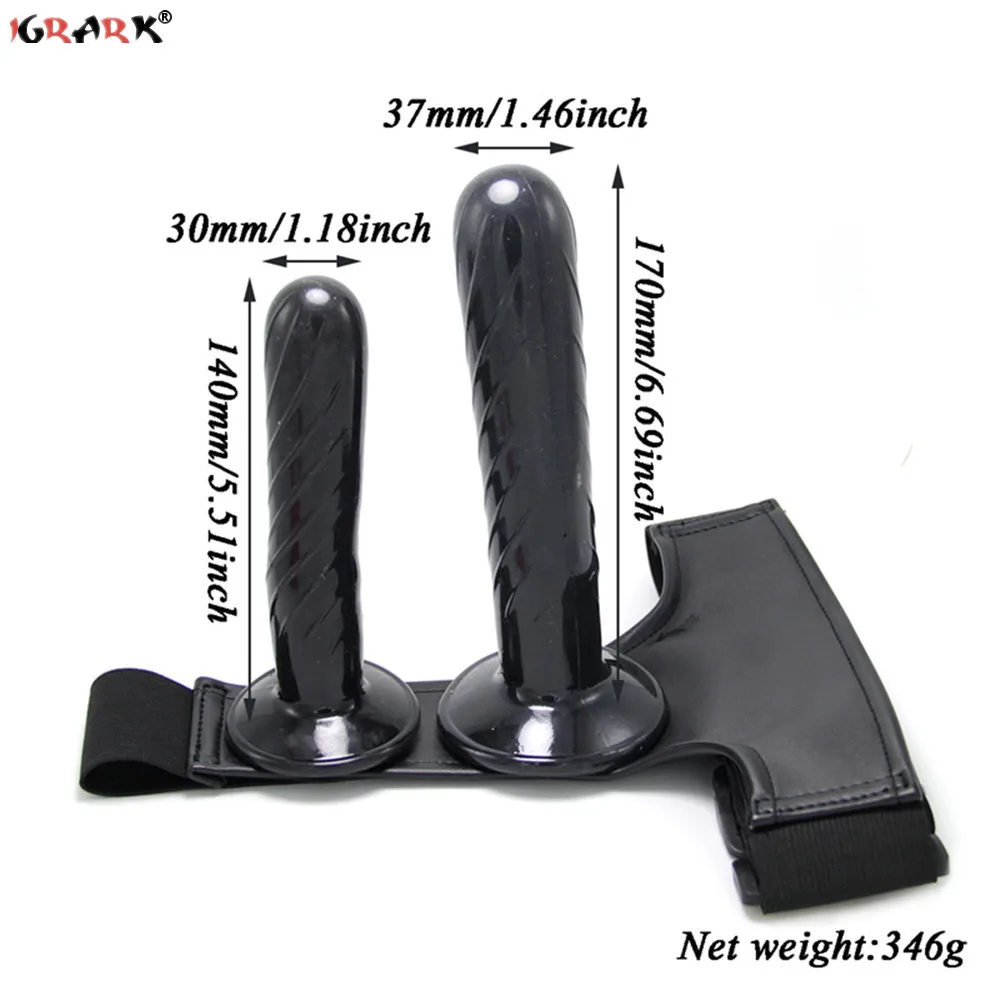 Ремень на двойной Пенис дилдо страпон Ультраэластичный ремень для взрослых