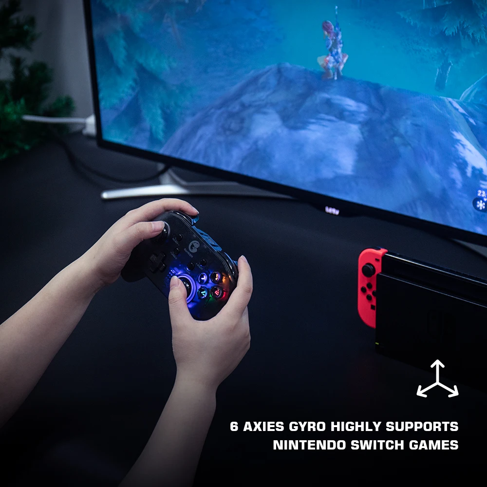 GameSir T4 Pro 2.4GHz Wireless Mobile Controller Bluetooth Gamepad with 6-axis Gyro for Nintendo Switch / Android iPhone PC |