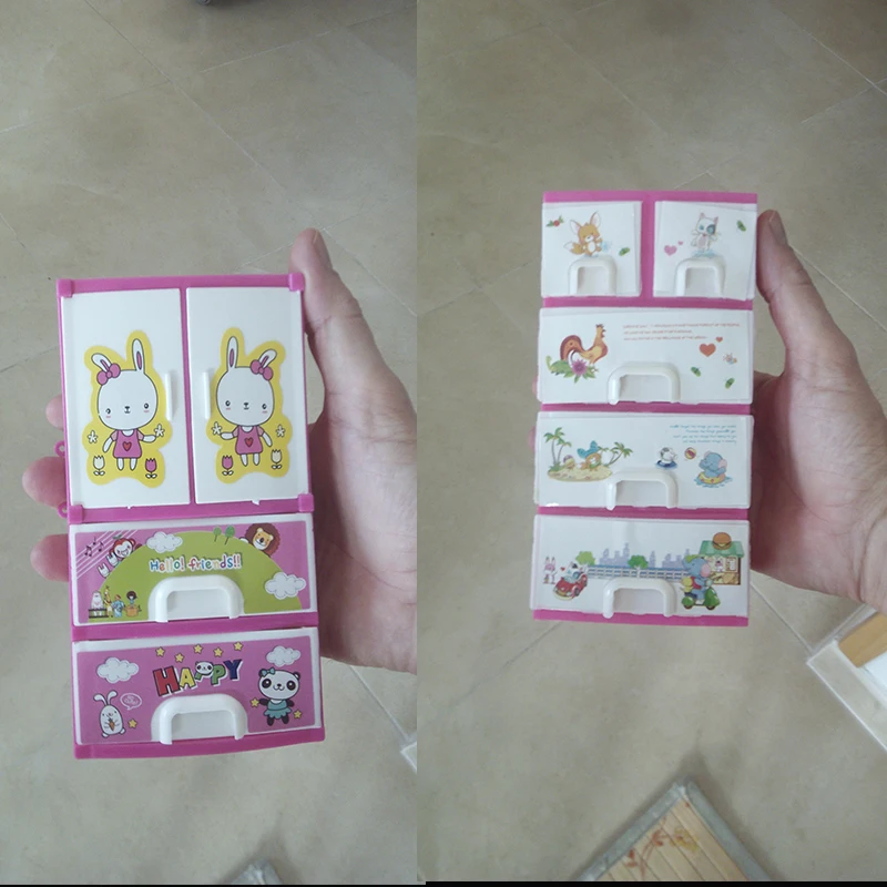 Розовый кукольный гардероб домик мебель пластиковый шкаф для хранения