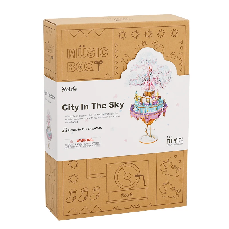 

Robotime DIY Music box Wooden Model Building Kits Toys For Children Girls Birthday Christmas Gift