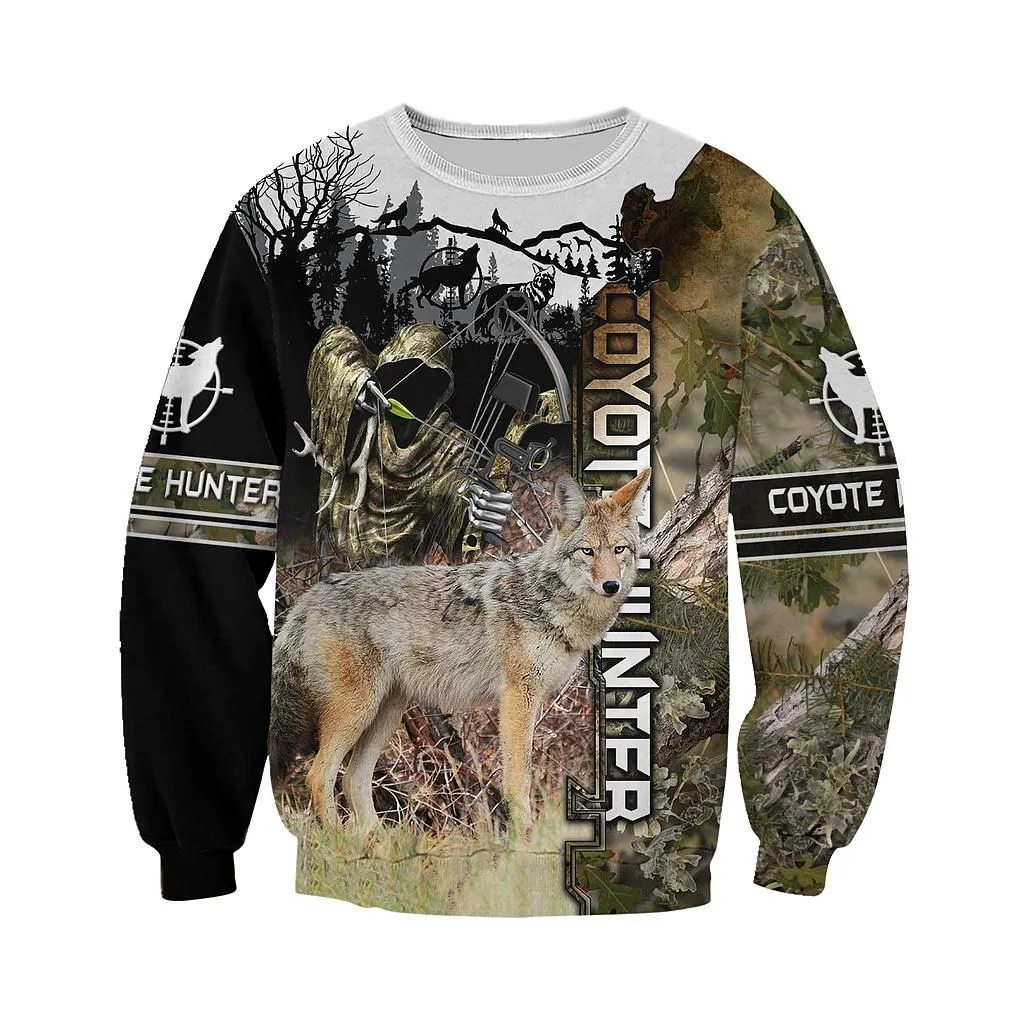 

3D All Over Printed Coyote Huntter Camo Sweatshirt Autumn Unisex Casual Fashion Pullover Hip Hop Streetwear L336