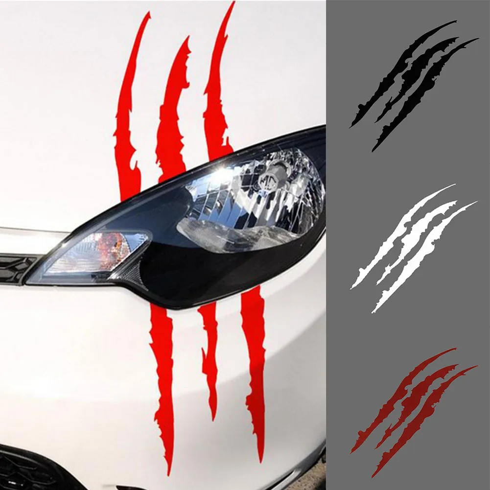 

2 Pcs Car Monster Claw Scratch Sticker Personalized Creative Monster Claw Mark Stickers Universal Car Exterior Accessories