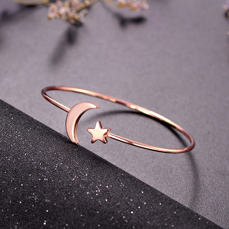 Романтические медные браслеты манжеты в стиле хип хоп с открытым сердцем из