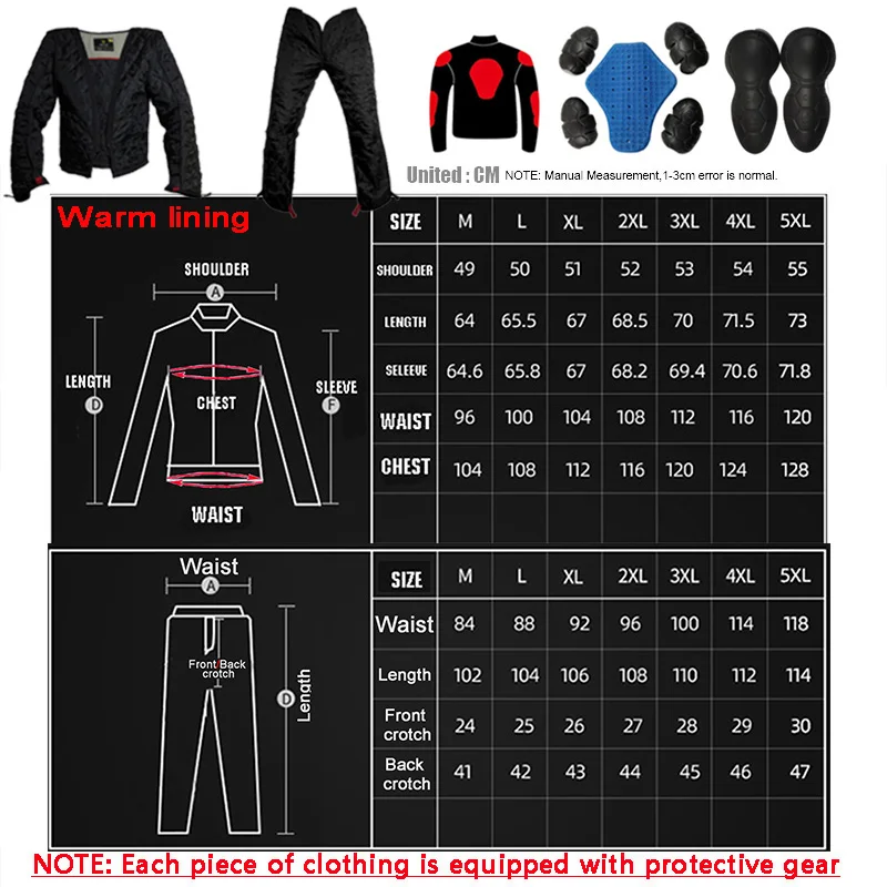 

Men Motorcycle Jacket Titanium Shoulder Pads Motorbike Pants Riding Protection Clthing Motorbike Clothing Racing Clothes